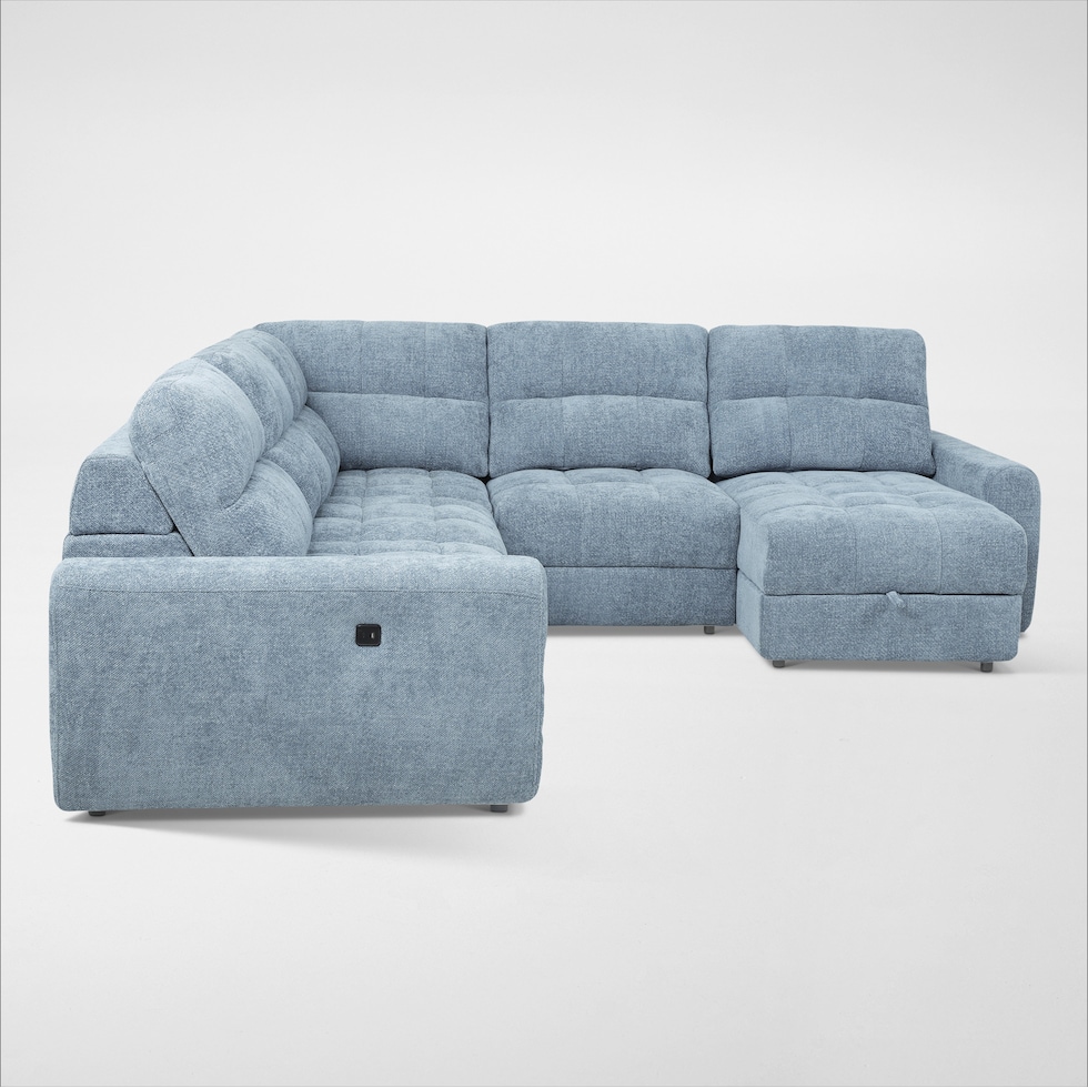 grayson blue sectional   