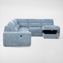 grayson blue sectional   