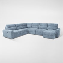 grayson blue sectional   