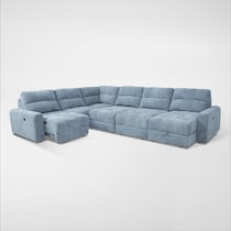 grayson blue sectional   