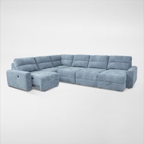 grayson blue sectional   
