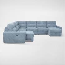 grayson blue sectional   