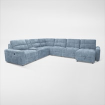 grayson blue sectional   