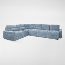 grayson blue sectional   