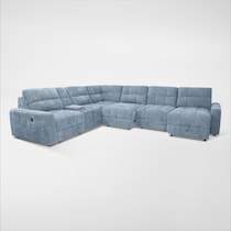 grayson blue sectional   