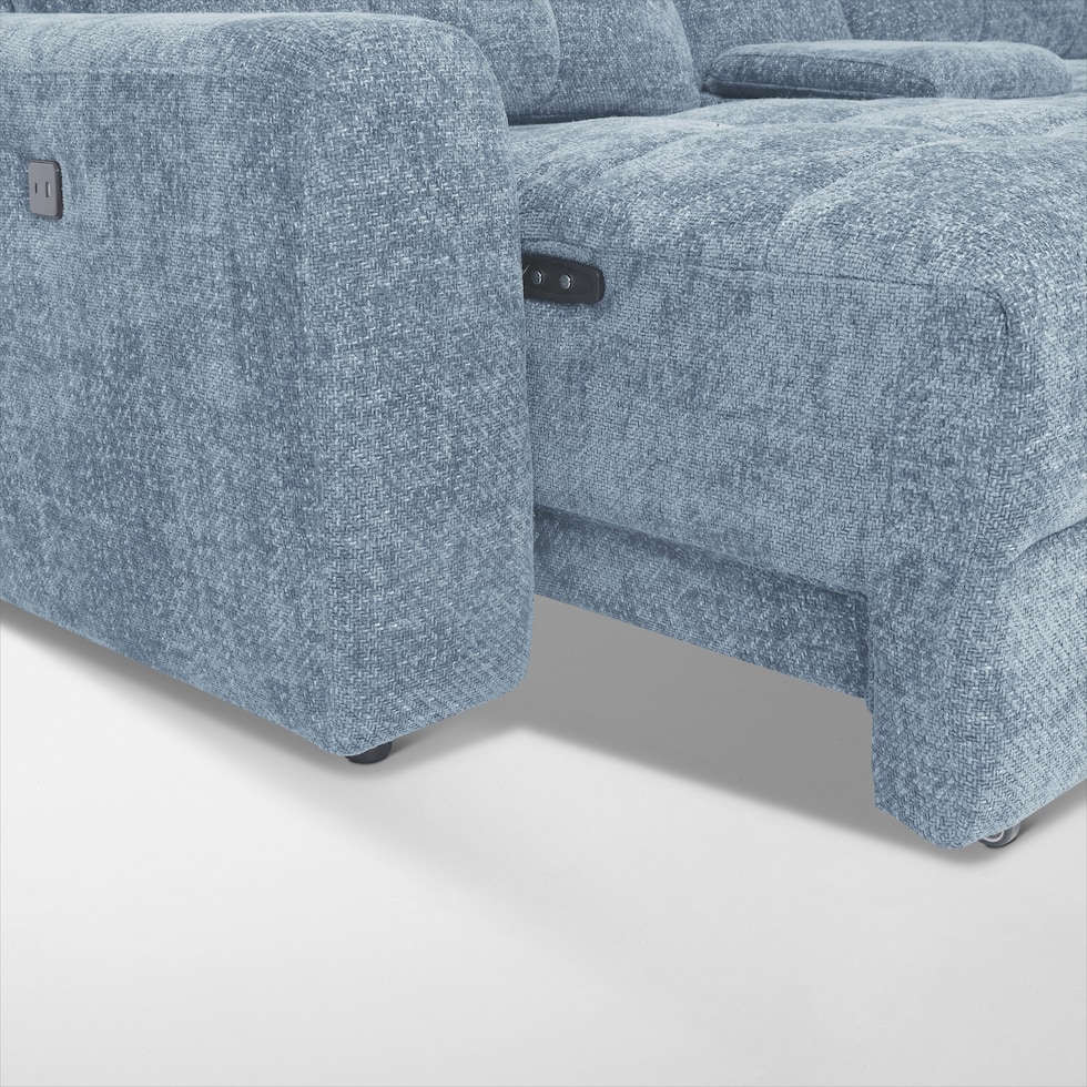 grayson blue sectional   