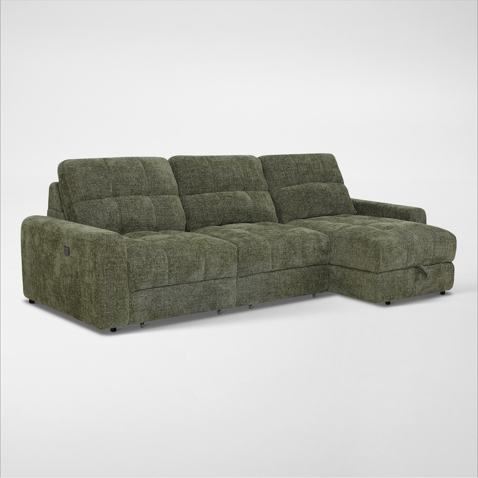grayson green sectional   