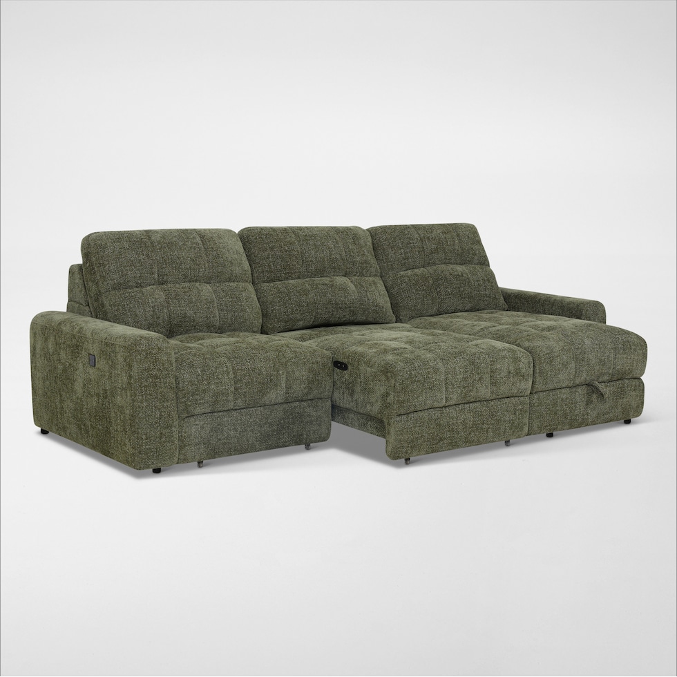 grayson green sectional   