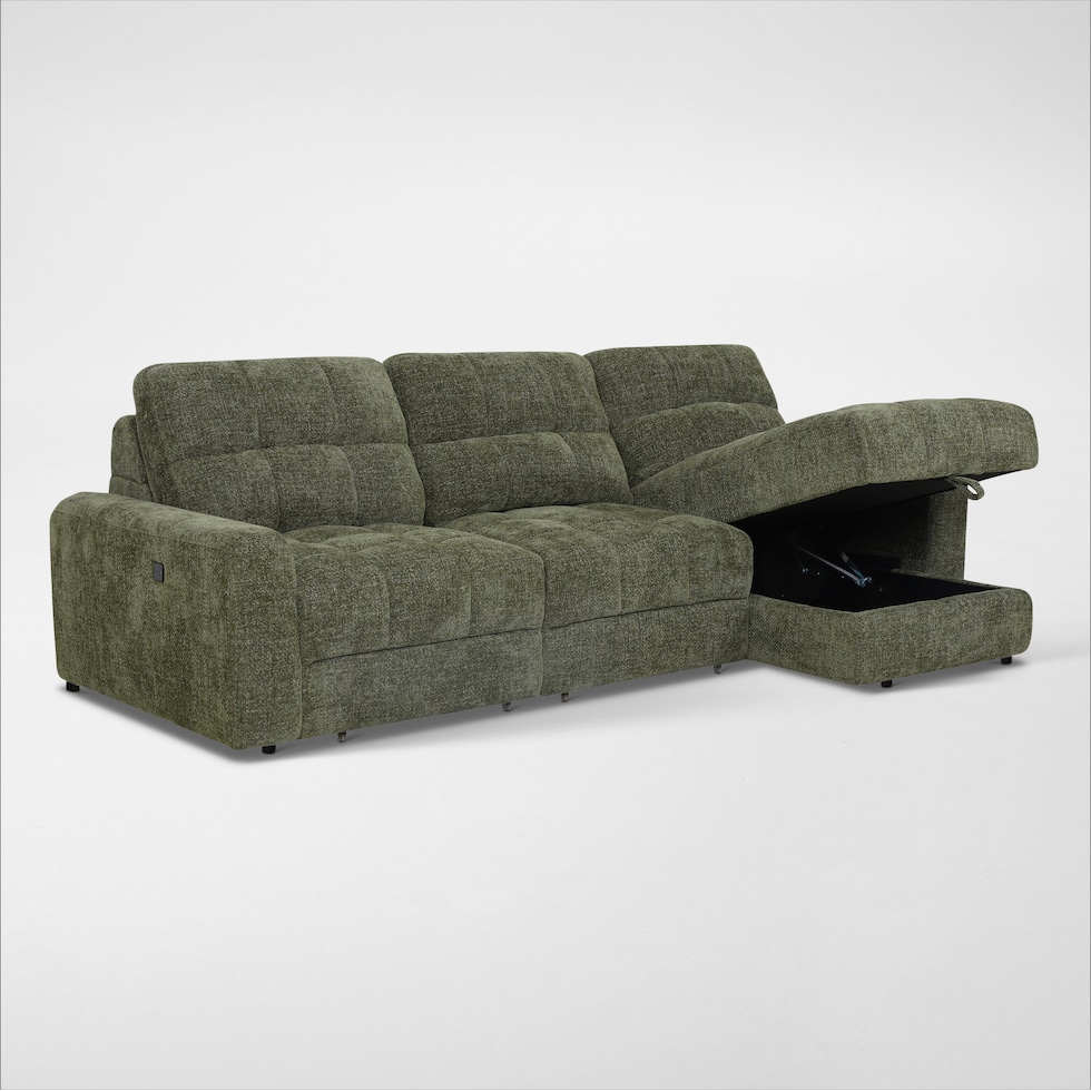 grayson green sectional   