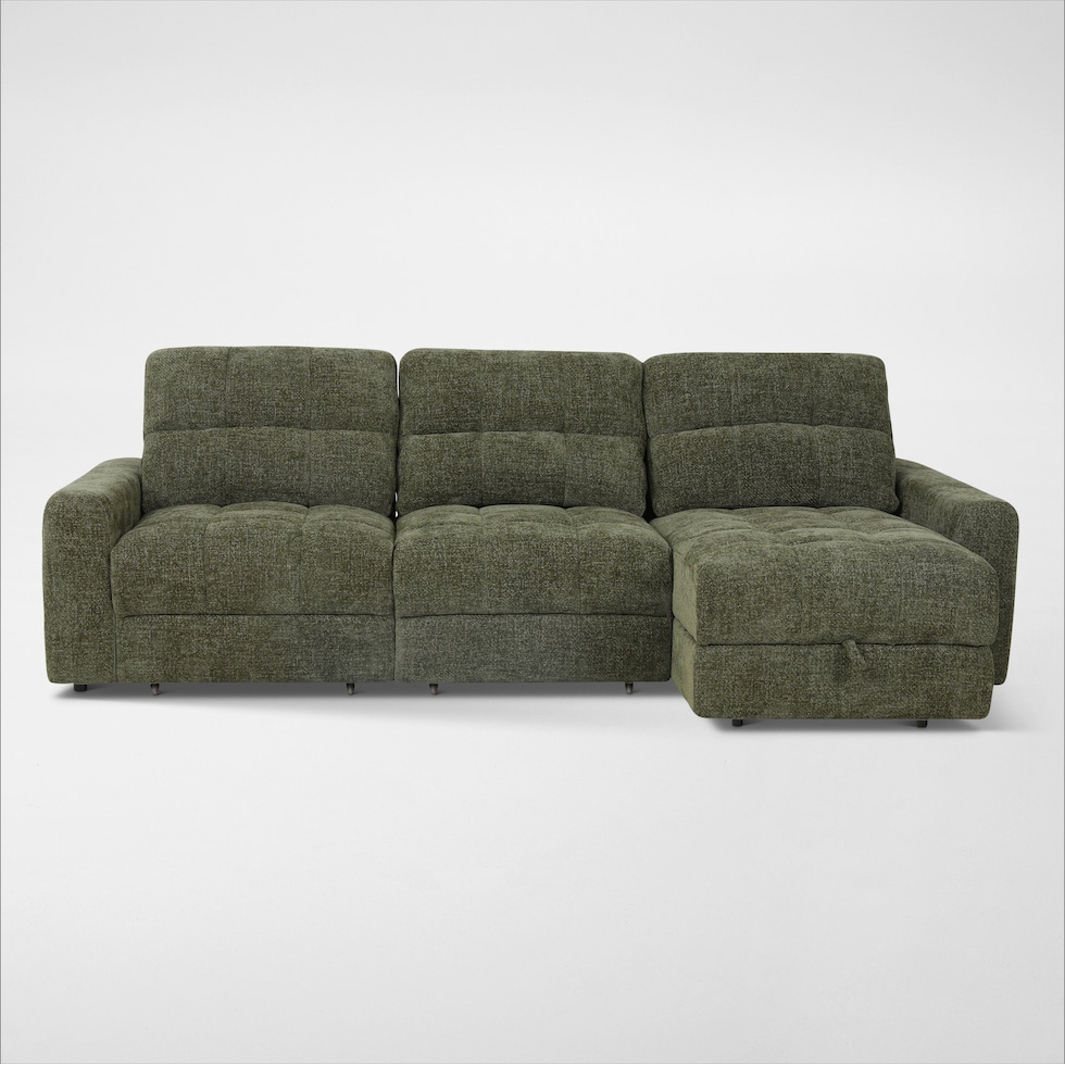 grayson green sectional   