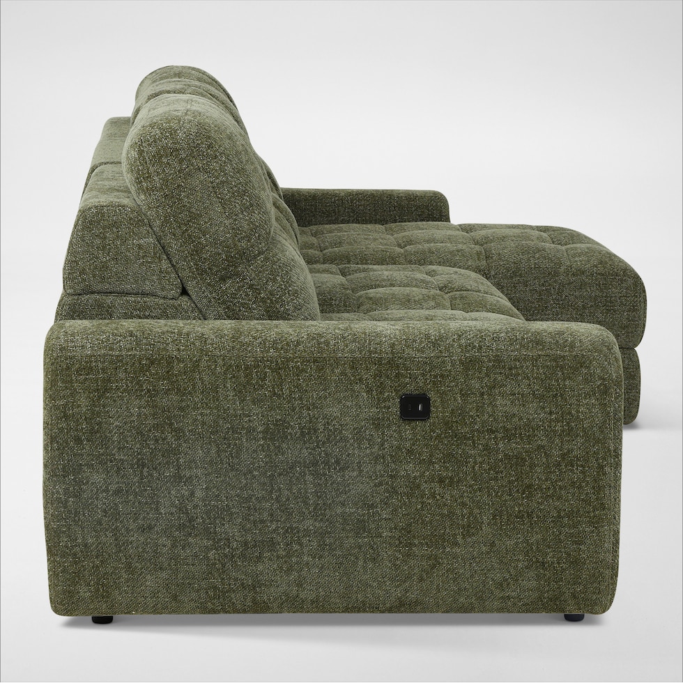 grayson green sectional   