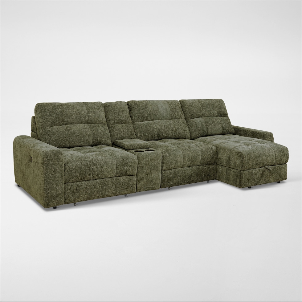 grayson green sectional   