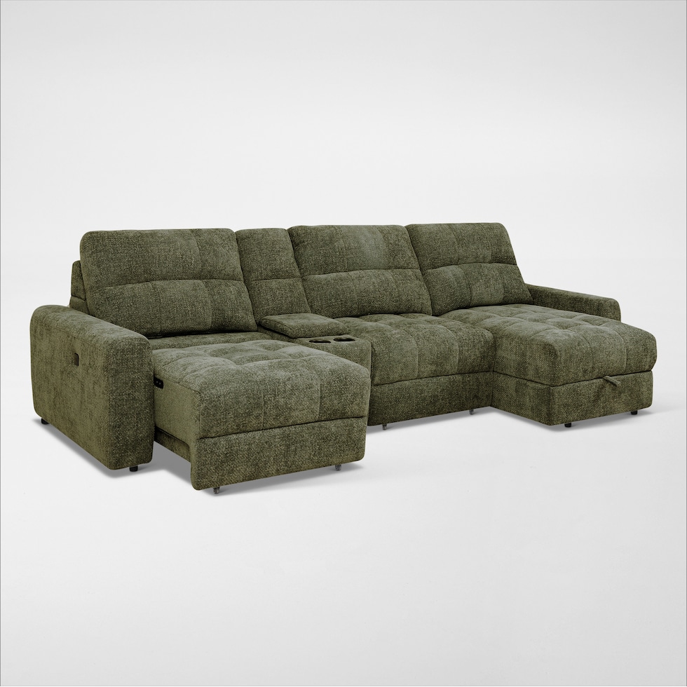 grayson green sectional   