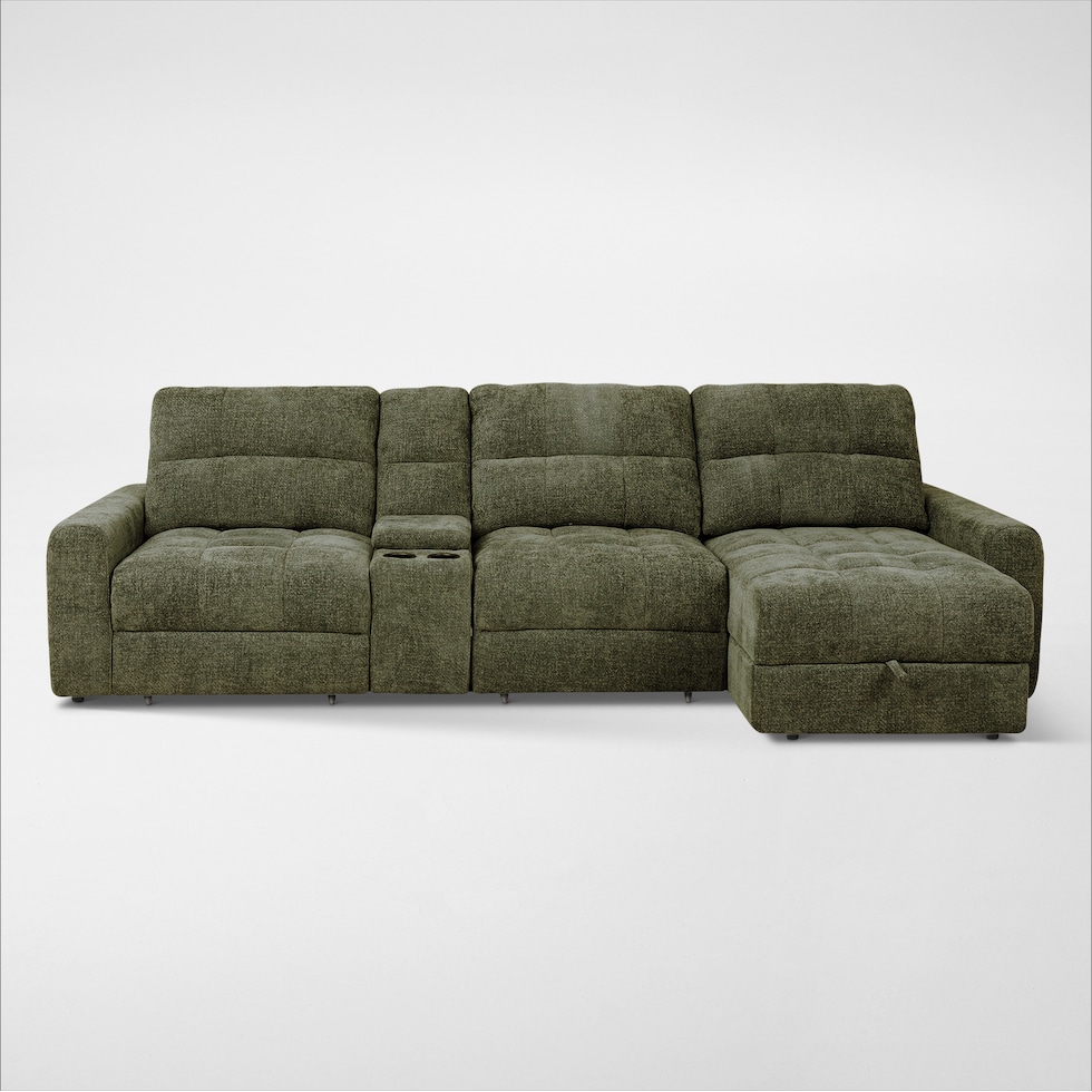 grayson green sectional   