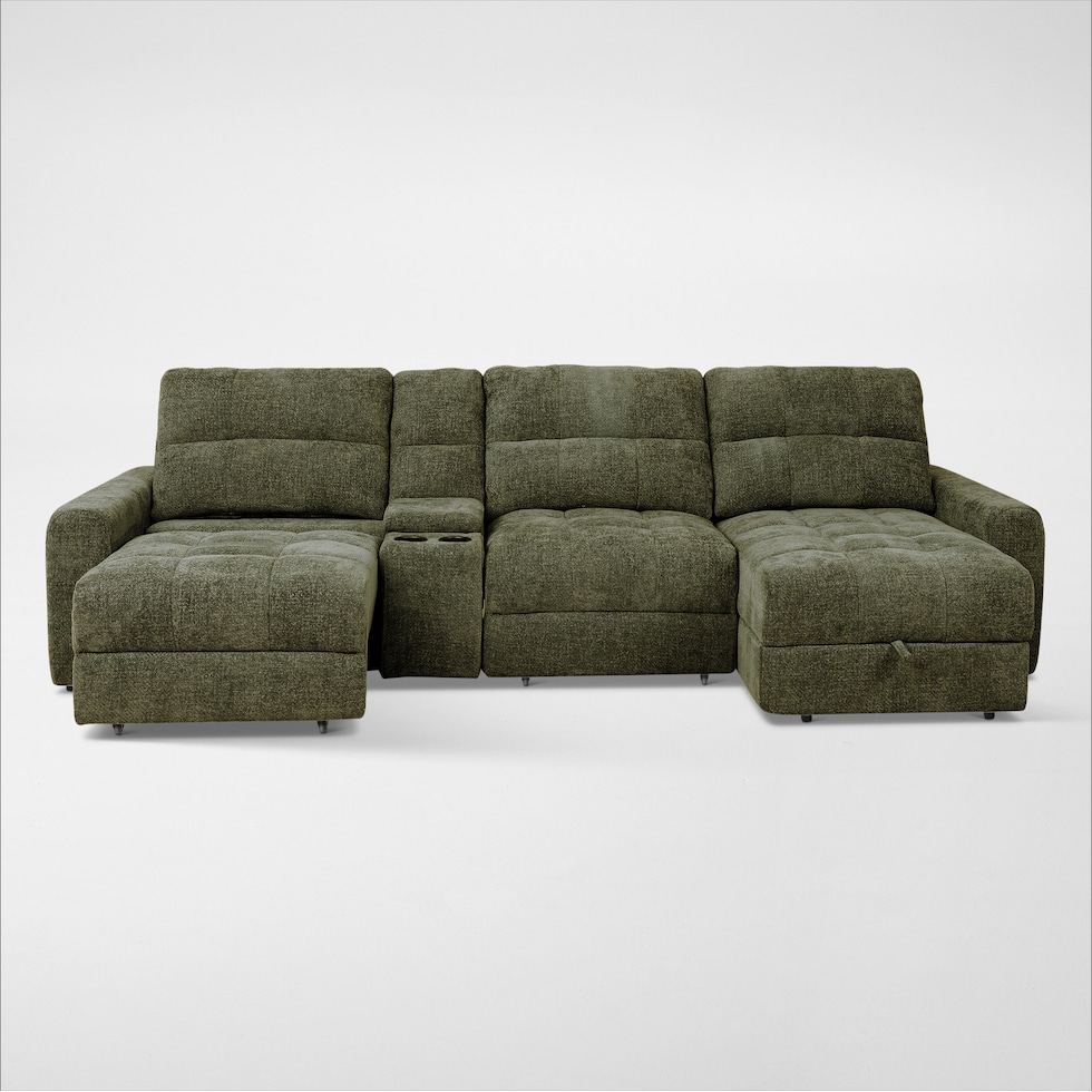 grayson green sectional   