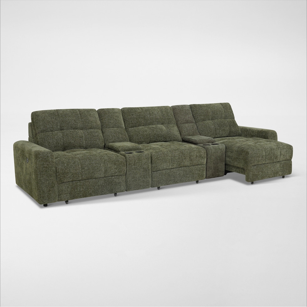 grayson green sectional   