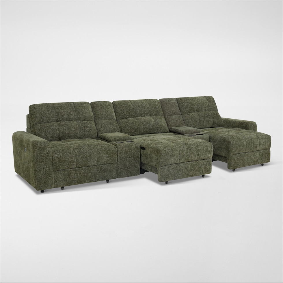 grayson green sectional   