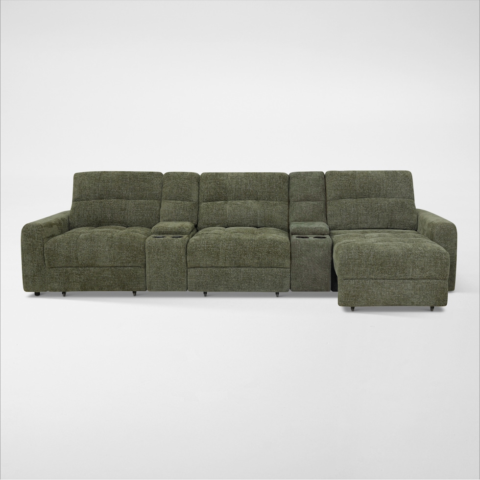 grayson green sectional   