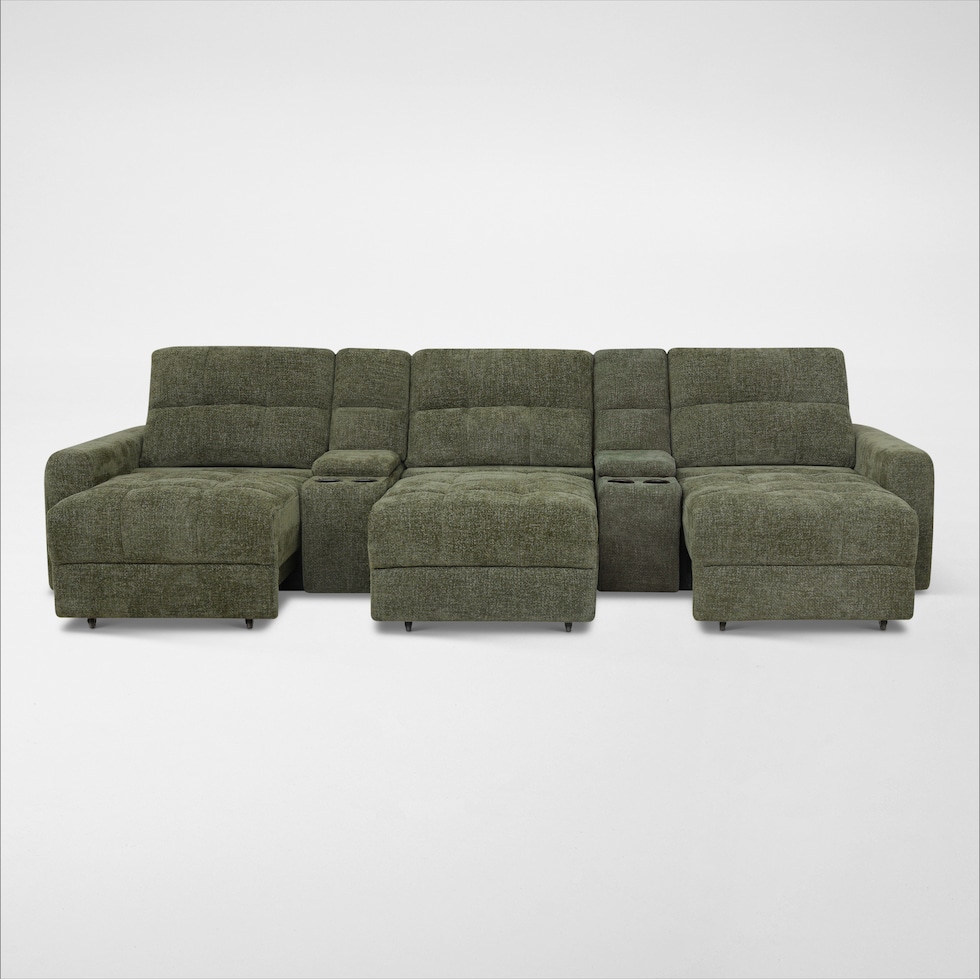 grayson green sectional   