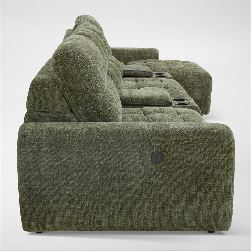 grayson green sectional   