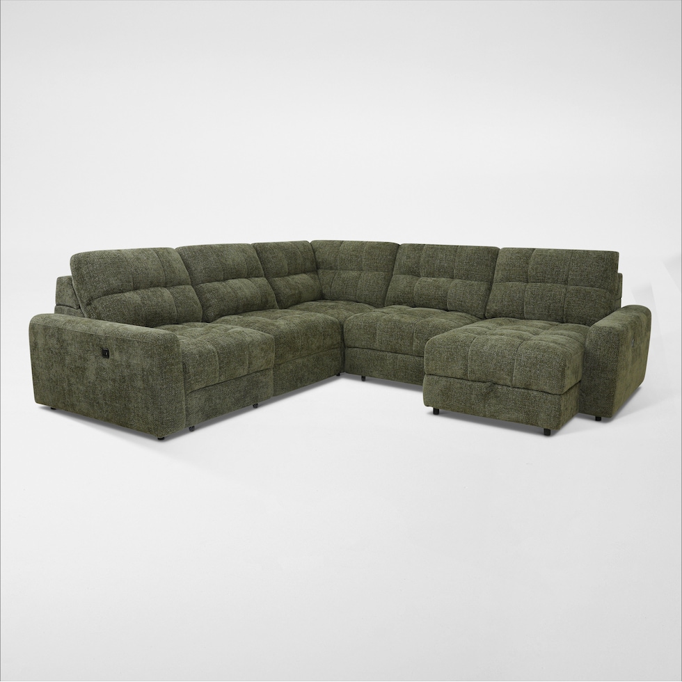 grayson green sectional   