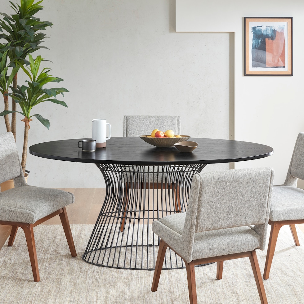 greenwich black dining table   