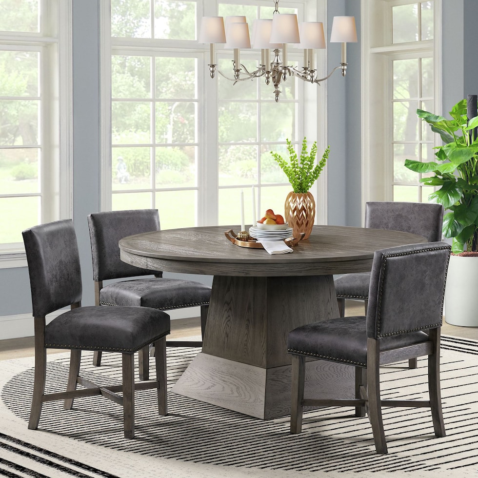 greer gray dining chair   