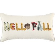 greetings ivory accent pillow   