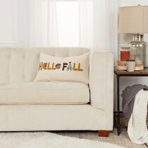 greetings ivory accent pillow   