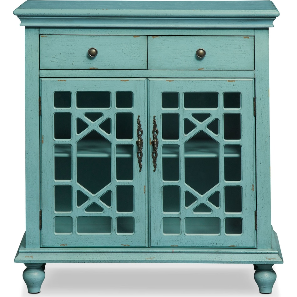 grenoble blue accent cabinet   