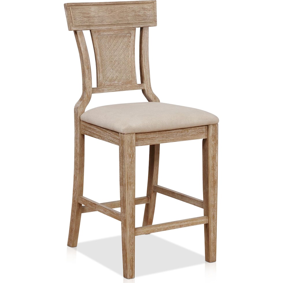 greta neutral counter height stool   