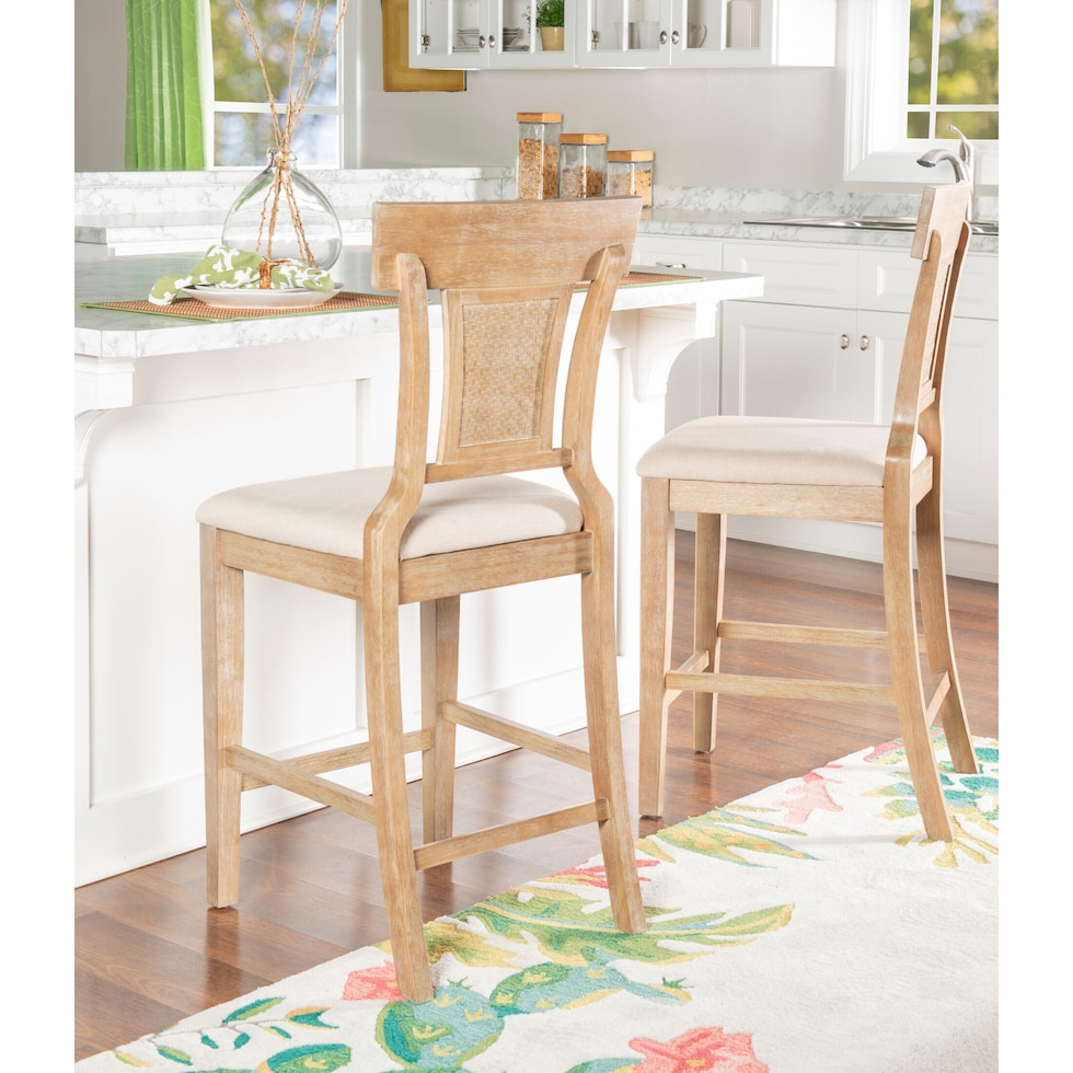 greta neutral counter height stool   