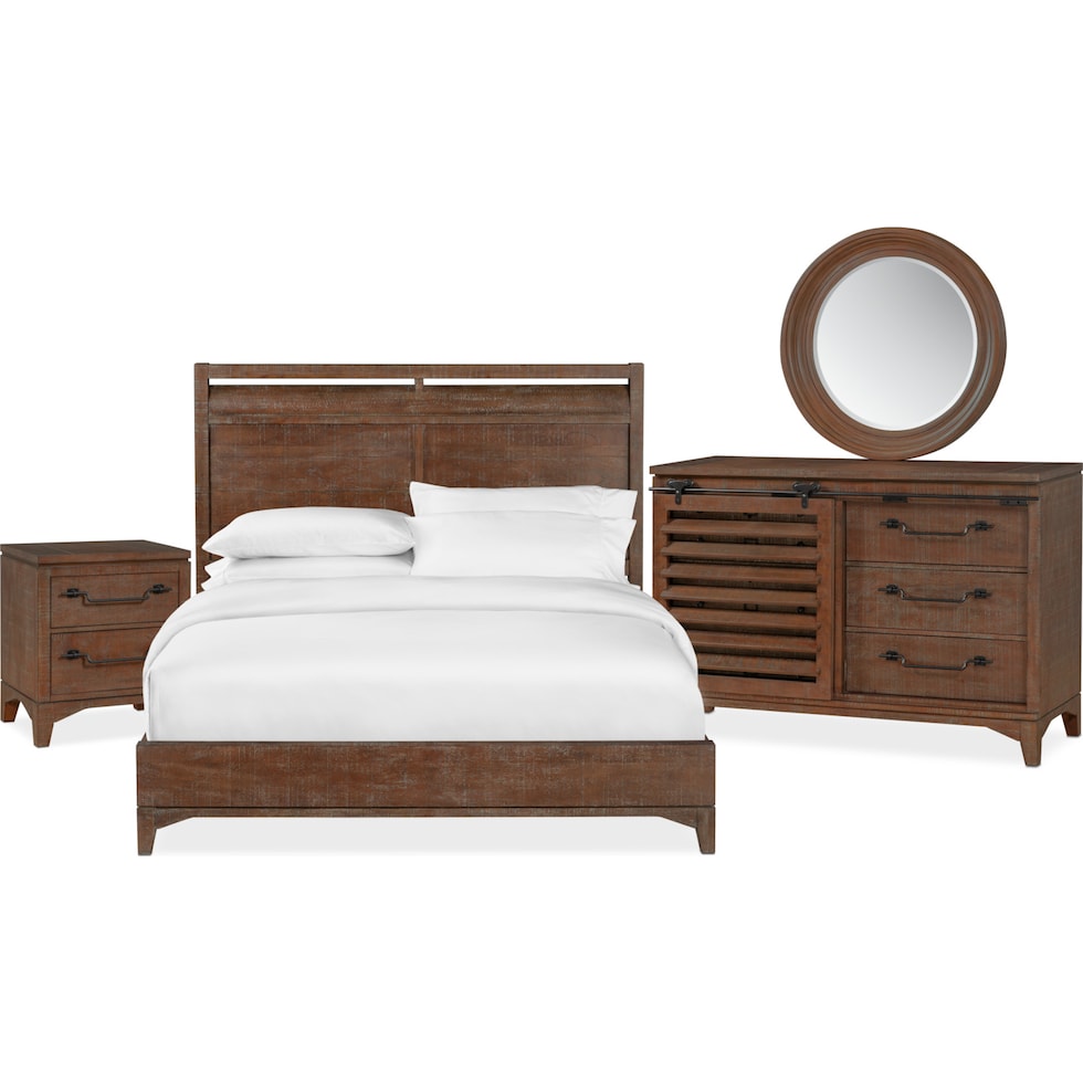 gristmill bedroom dark brown  pc queen bedroom   