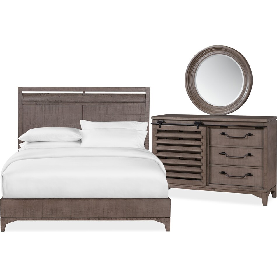 gristmill bedroom gray  pc king bedroom   