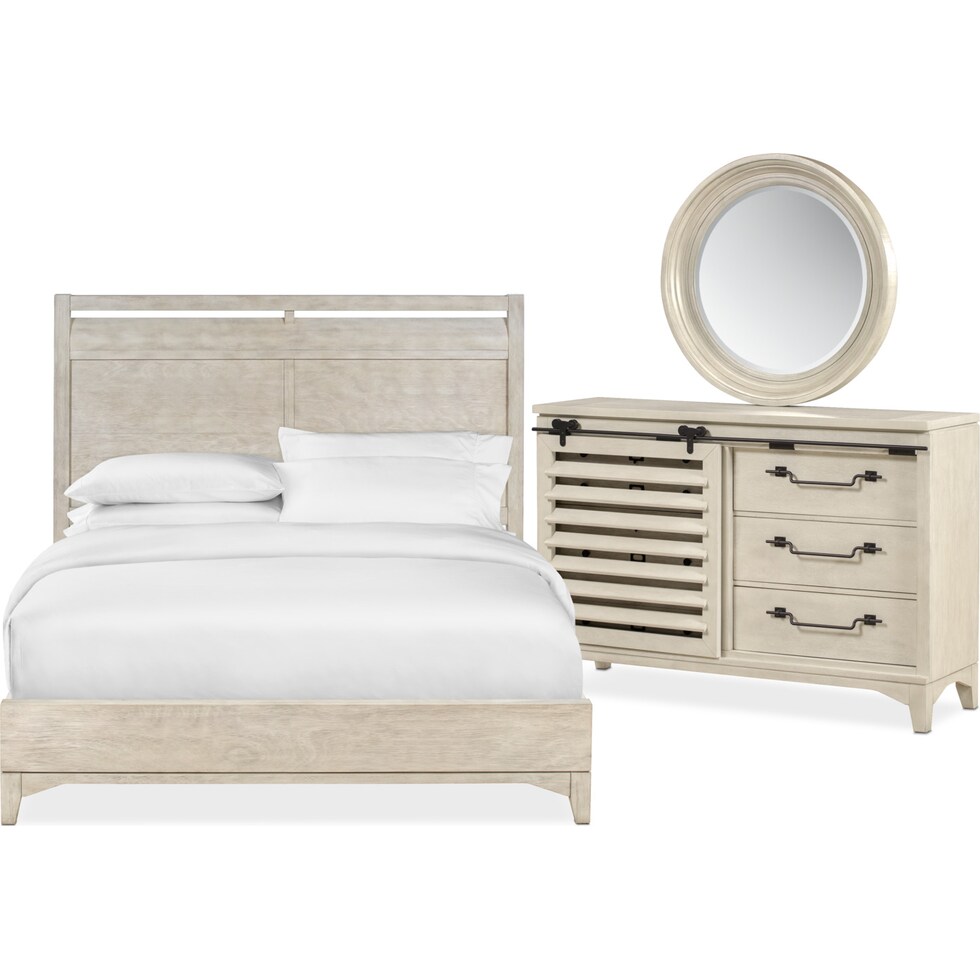gristmill bedroom white  pc king bedroom   