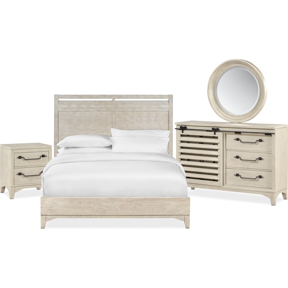 gristmill bedroom white  pc king bedroom   