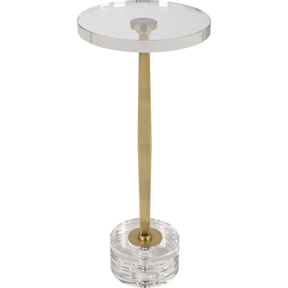 groove gold accent table   