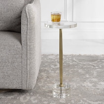 groove gold accent table   