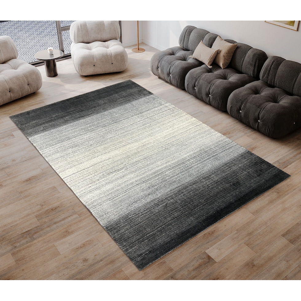 grover black area rug  x    