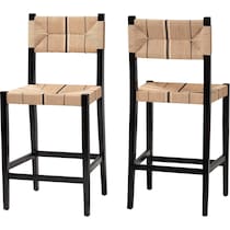guilford brown black bar stool   