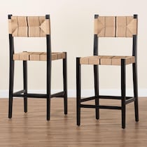 guilford brown black bar stool   