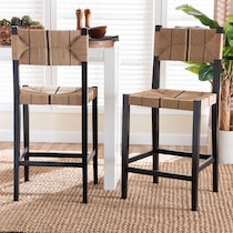 guilford brown black bar stool   