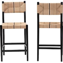 guilford brown black bar stool   