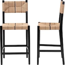 guilford brown black bar stool   