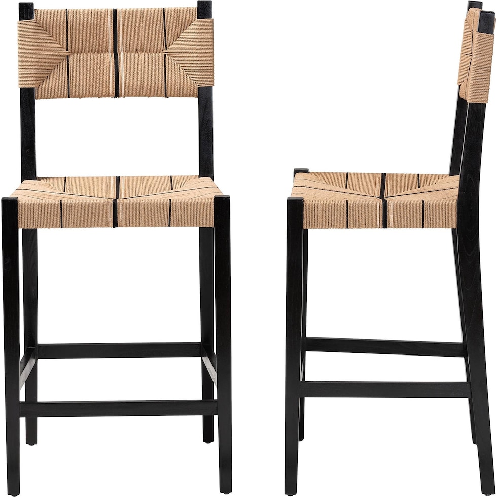 guilford brown black bar stool   