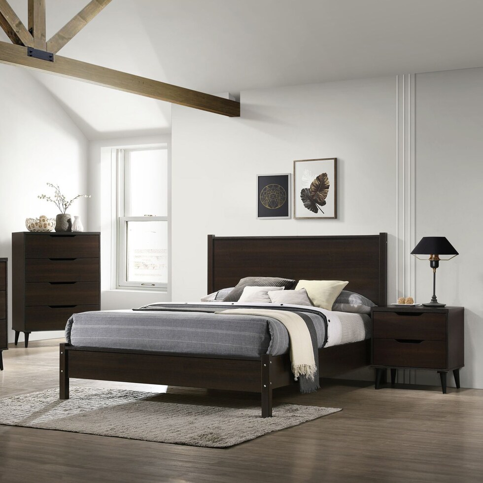 guinevere dark brown nightstand   