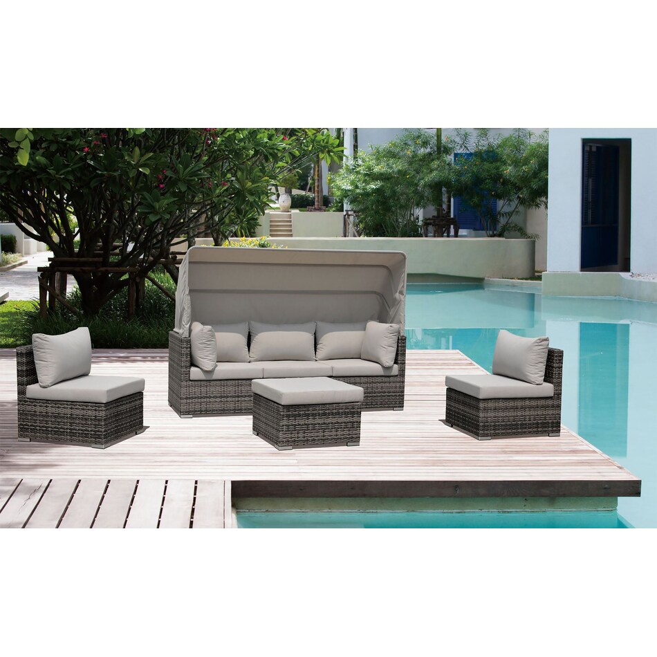 gulf shore light brown outdoor daybed   