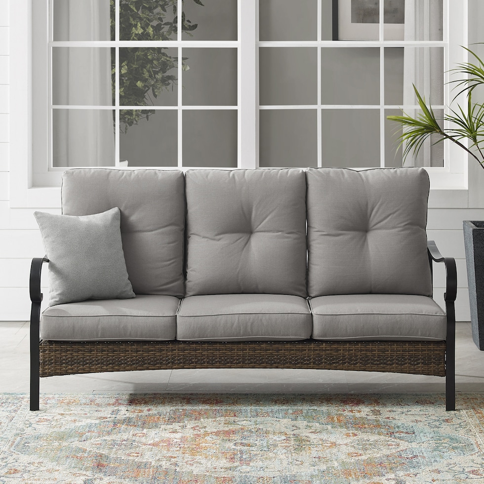 gulfport gray outdoor sofa   