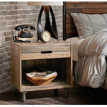 gustav light brown nightstand   