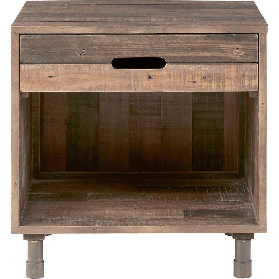 gustav light brown nightstand   